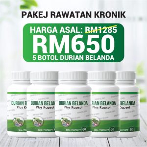 PAKEJ RAWATAN KRONIK - 5 DURIAN BELANDA PLUS KAPSUL